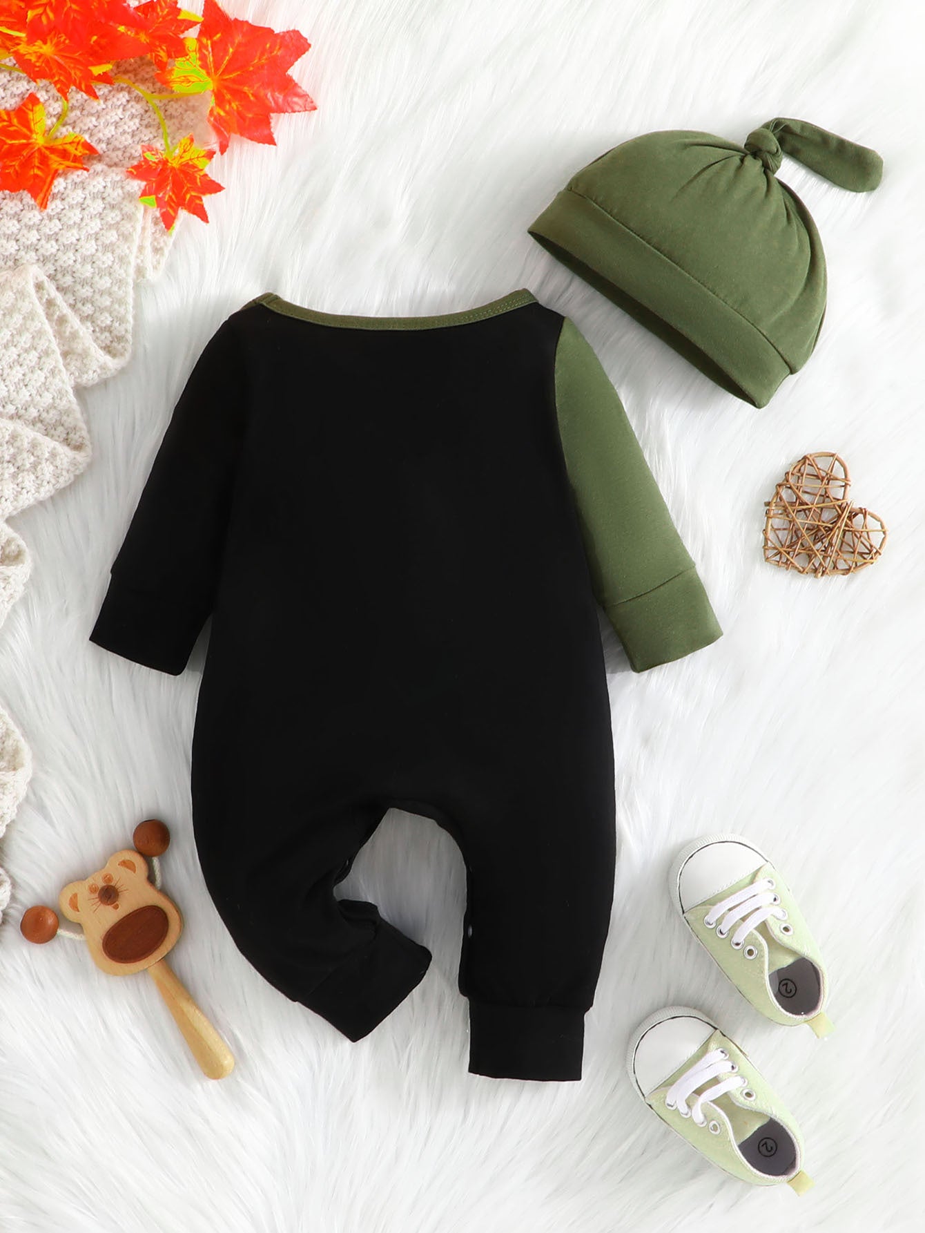 Infants Romper With Cap