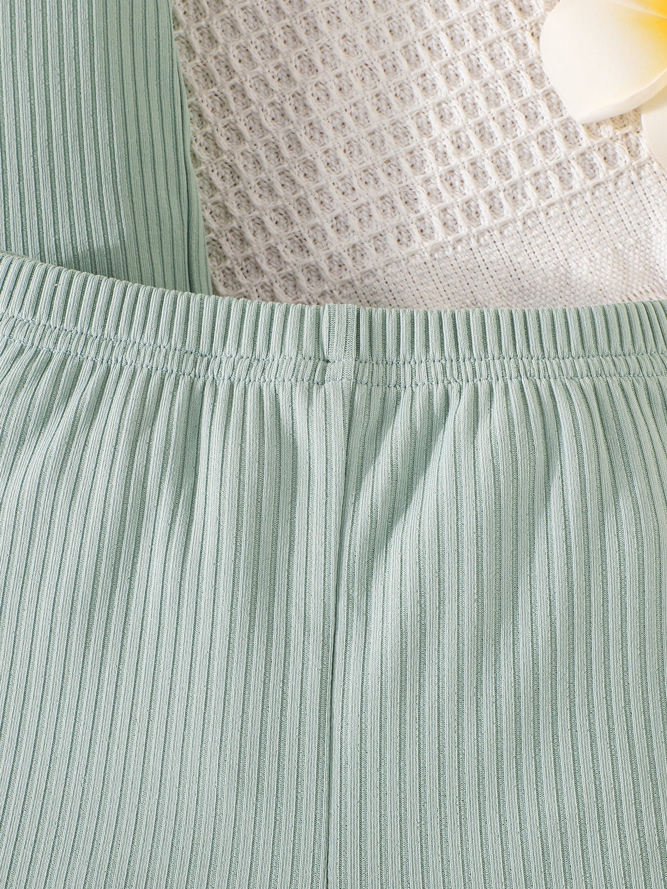 Green Girls Top With Shorts
