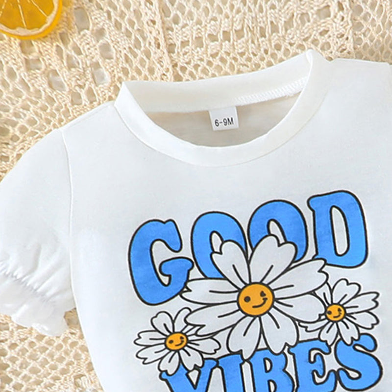 Girls Printed T-shirt with Skirt