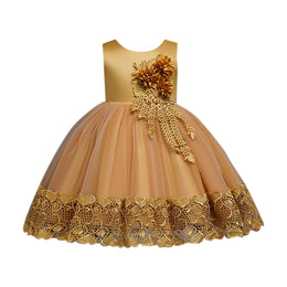 Girls Applique Balloon Dress