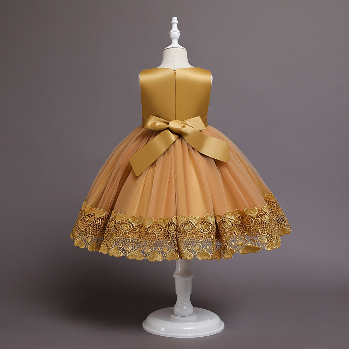 Girls Applique Balloon Dress