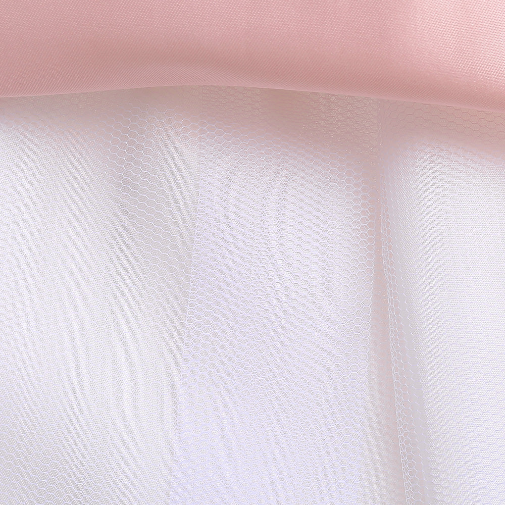 Girls Pink Embellished Bow Detail Fit & Flare Dress