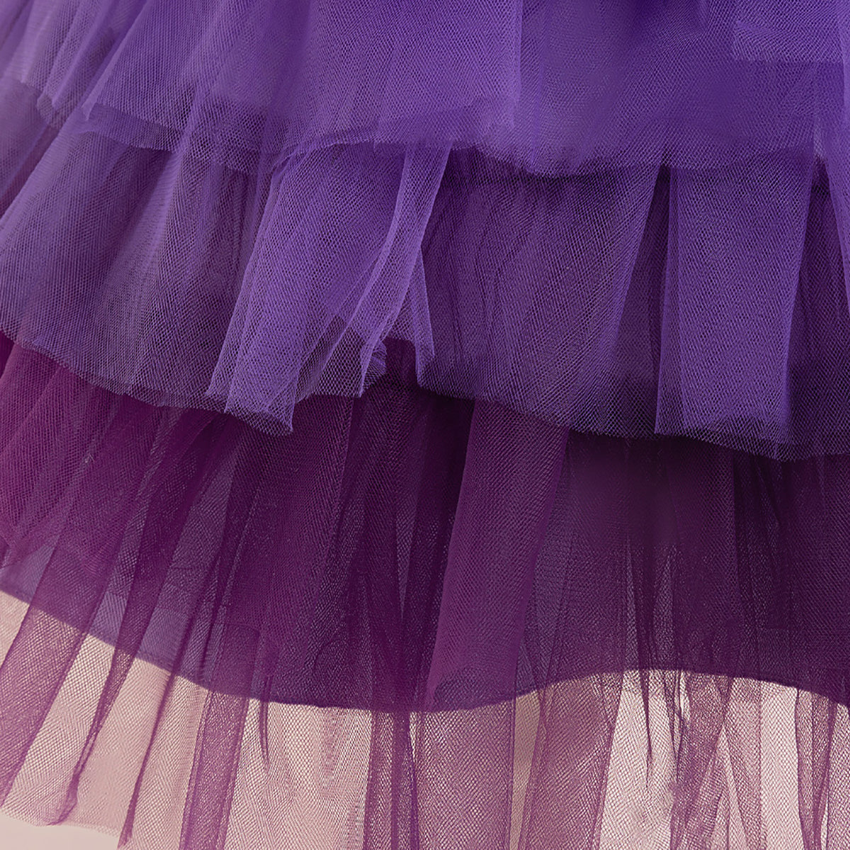 Girls Round Neck Balloon Dress