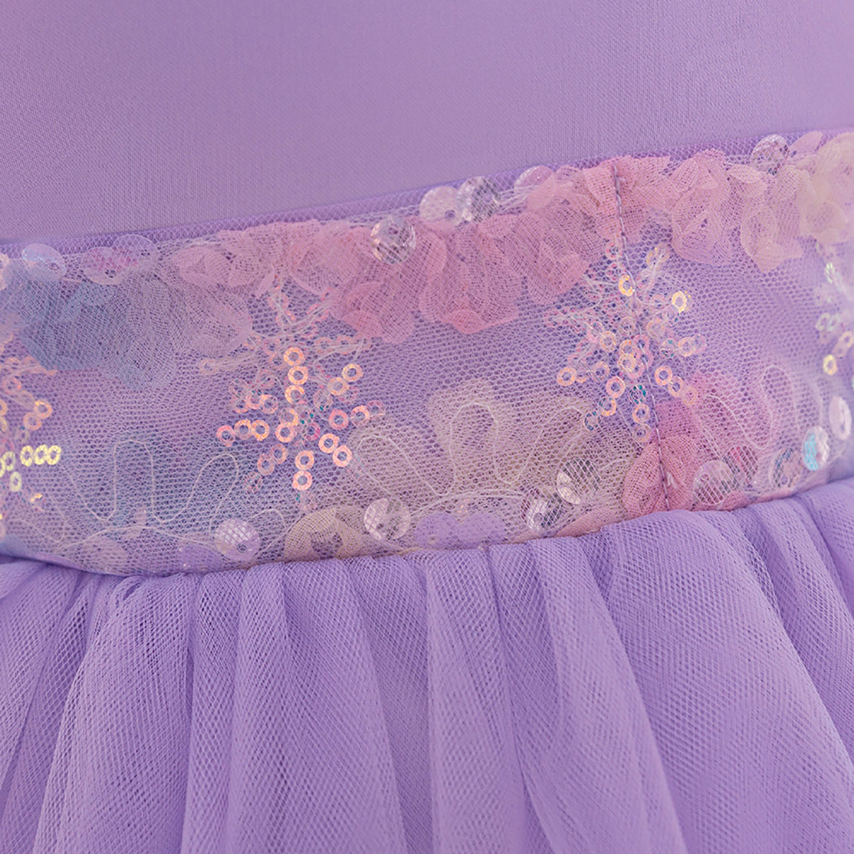 Girls Self Design One Shoulder Applique Gown Dress