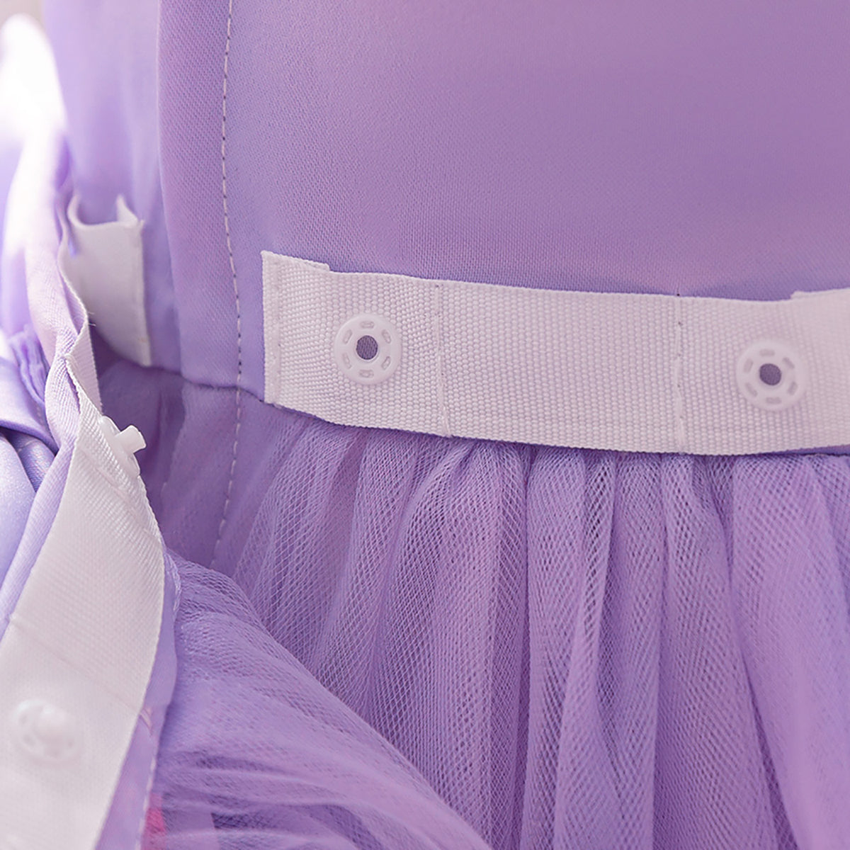 Girls Self Design One Shoulder Applique Gown Dress