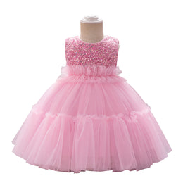 Girls Ruffled Balloon Dress