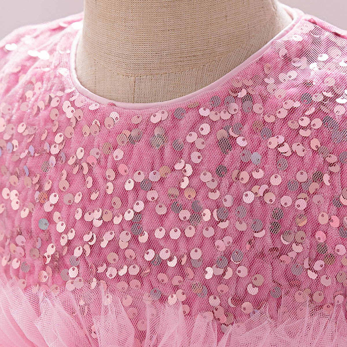 Girls Ruffled Balloon Dress
