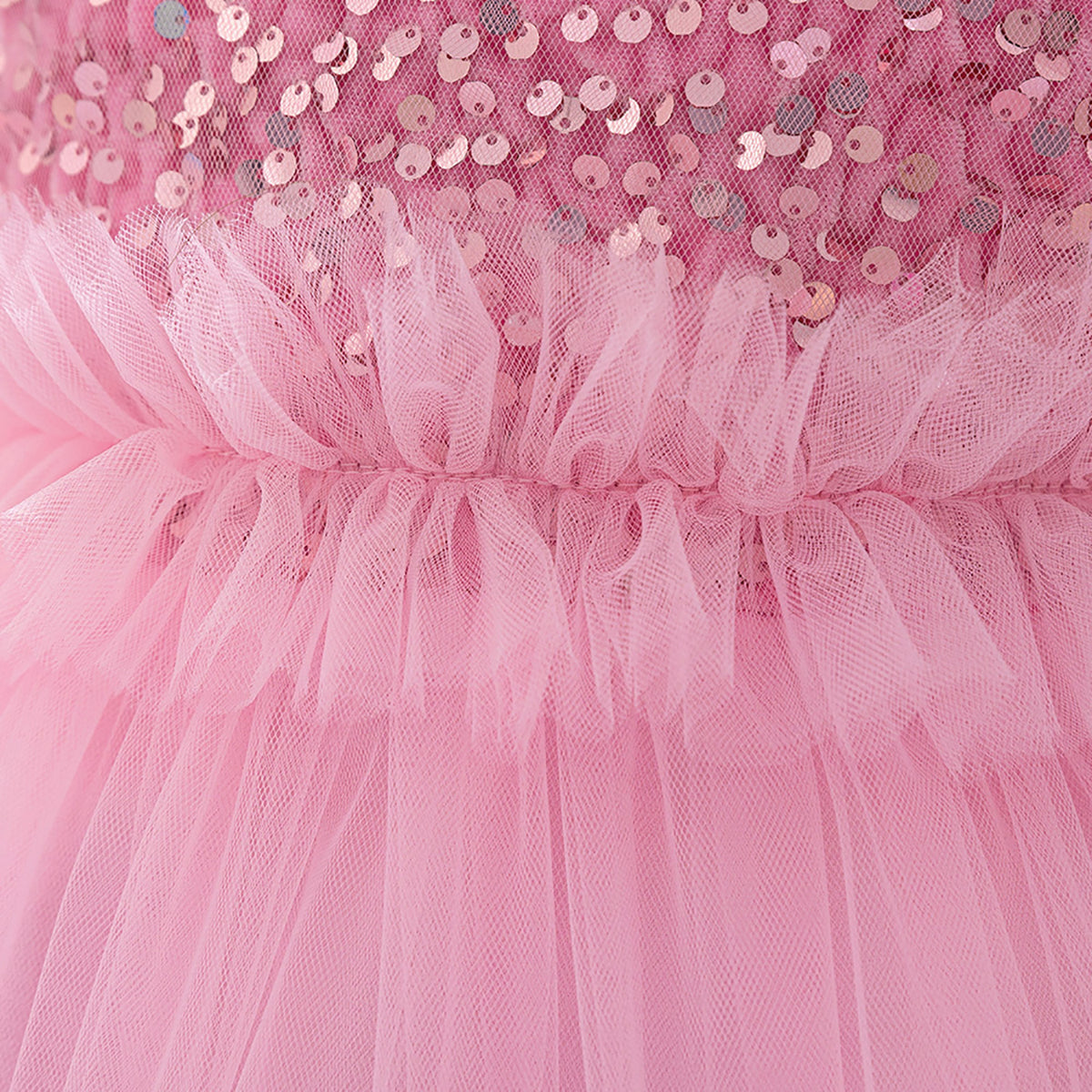 Girls Ruffled Balloon Dress