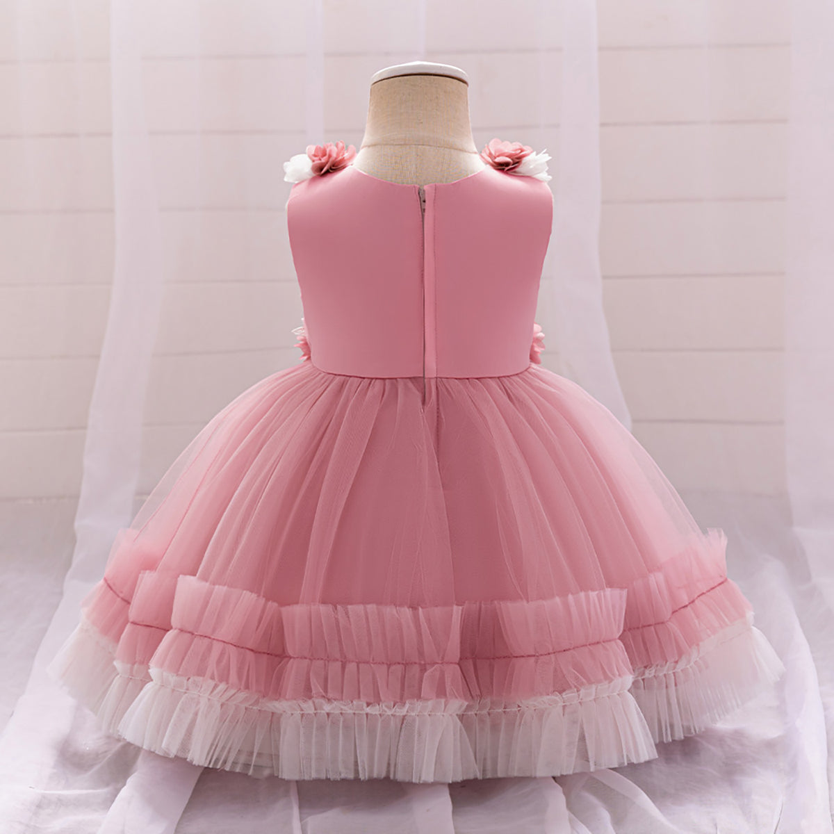 Girls Applique Balloon Dress