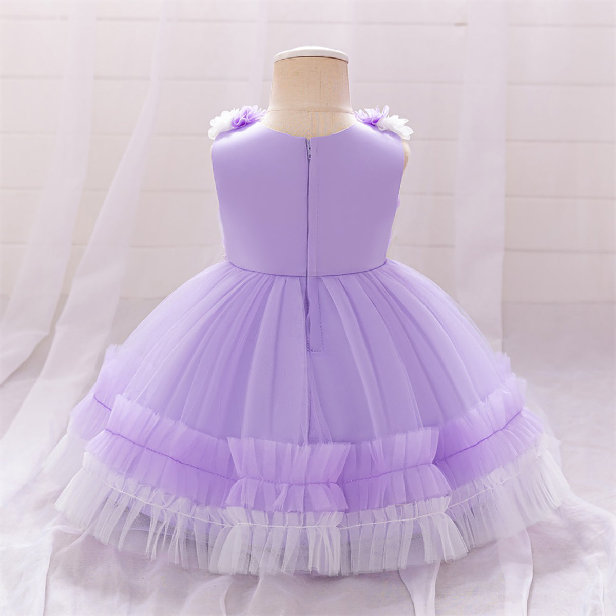 Girls Applique Fit and Flare Maxi Dress