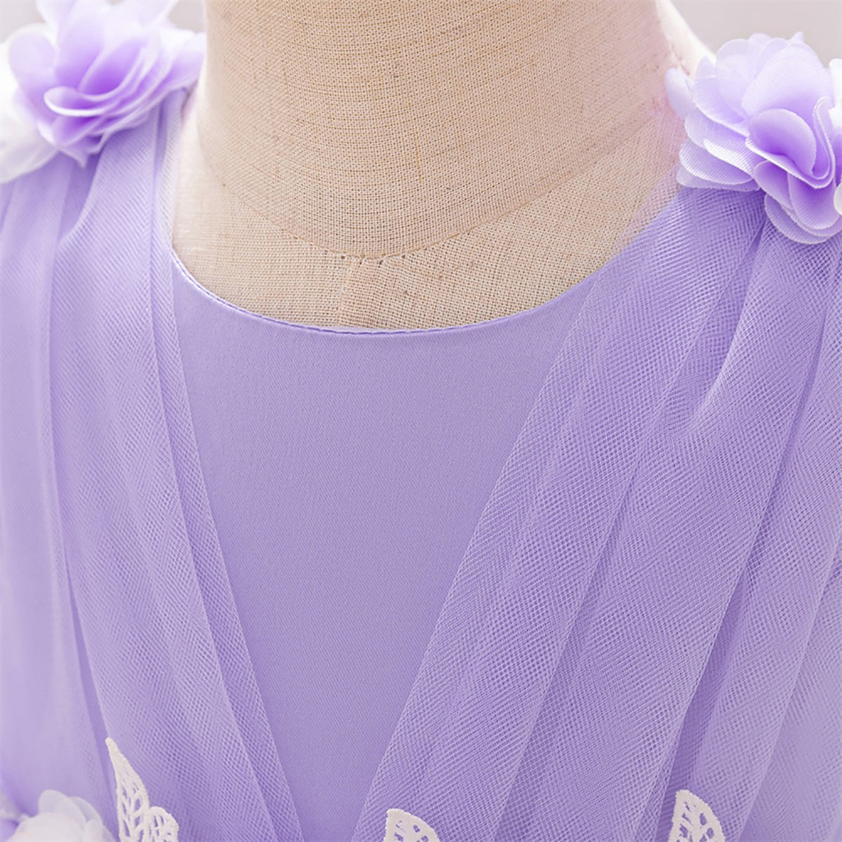 Girls Applique Fit and Flare Maxi Dress