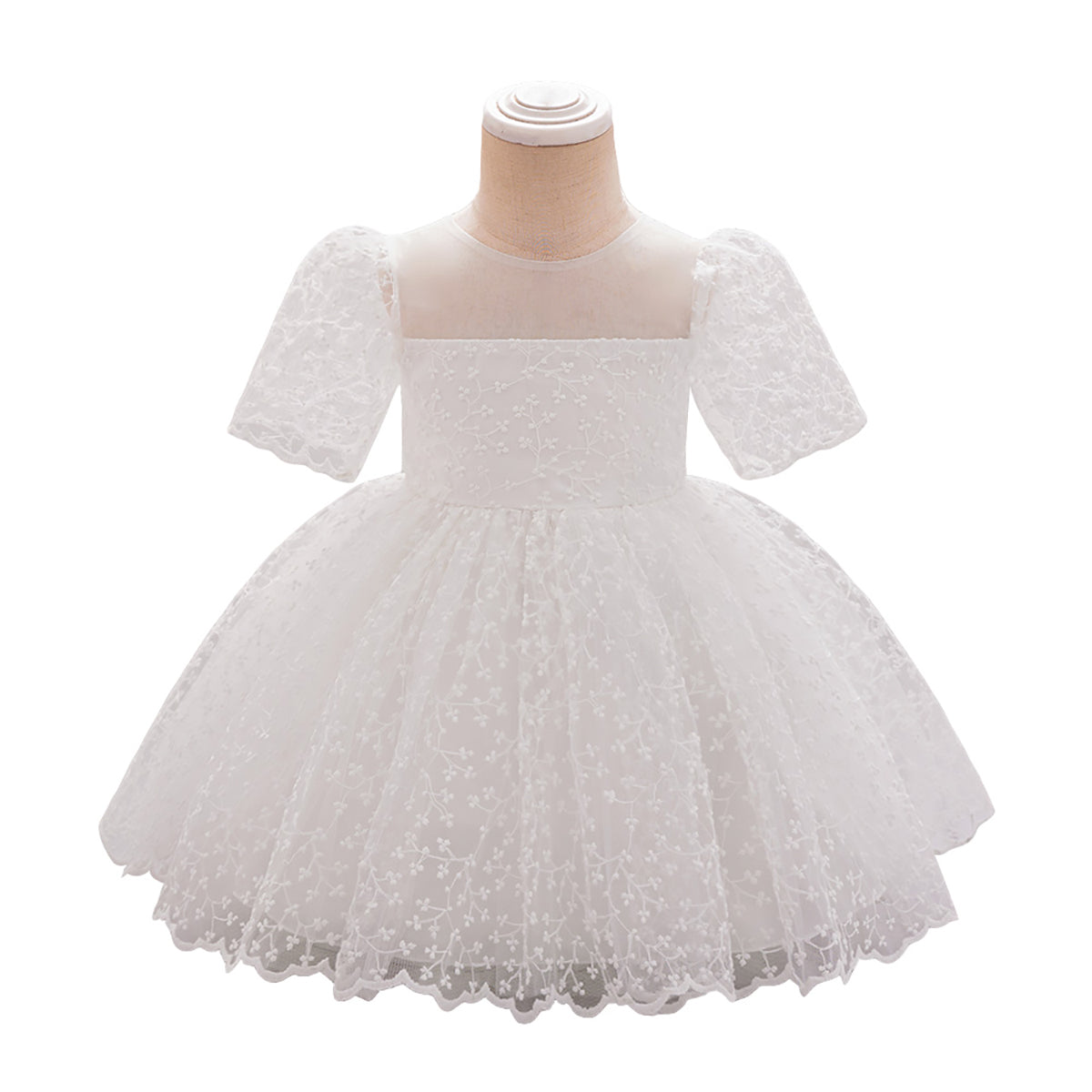 Girls Embroidered Fit and Flare Dress