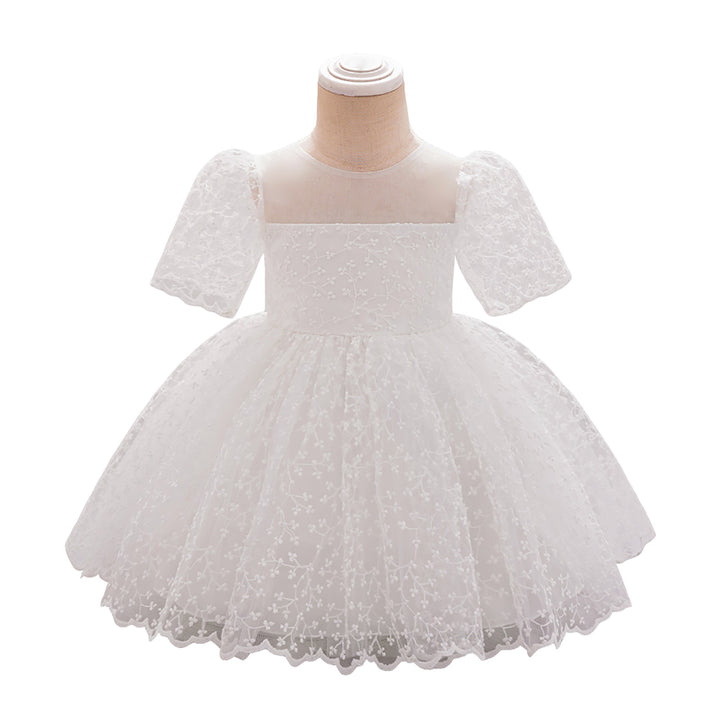 Girls Embroidered Fit and Flare Dress