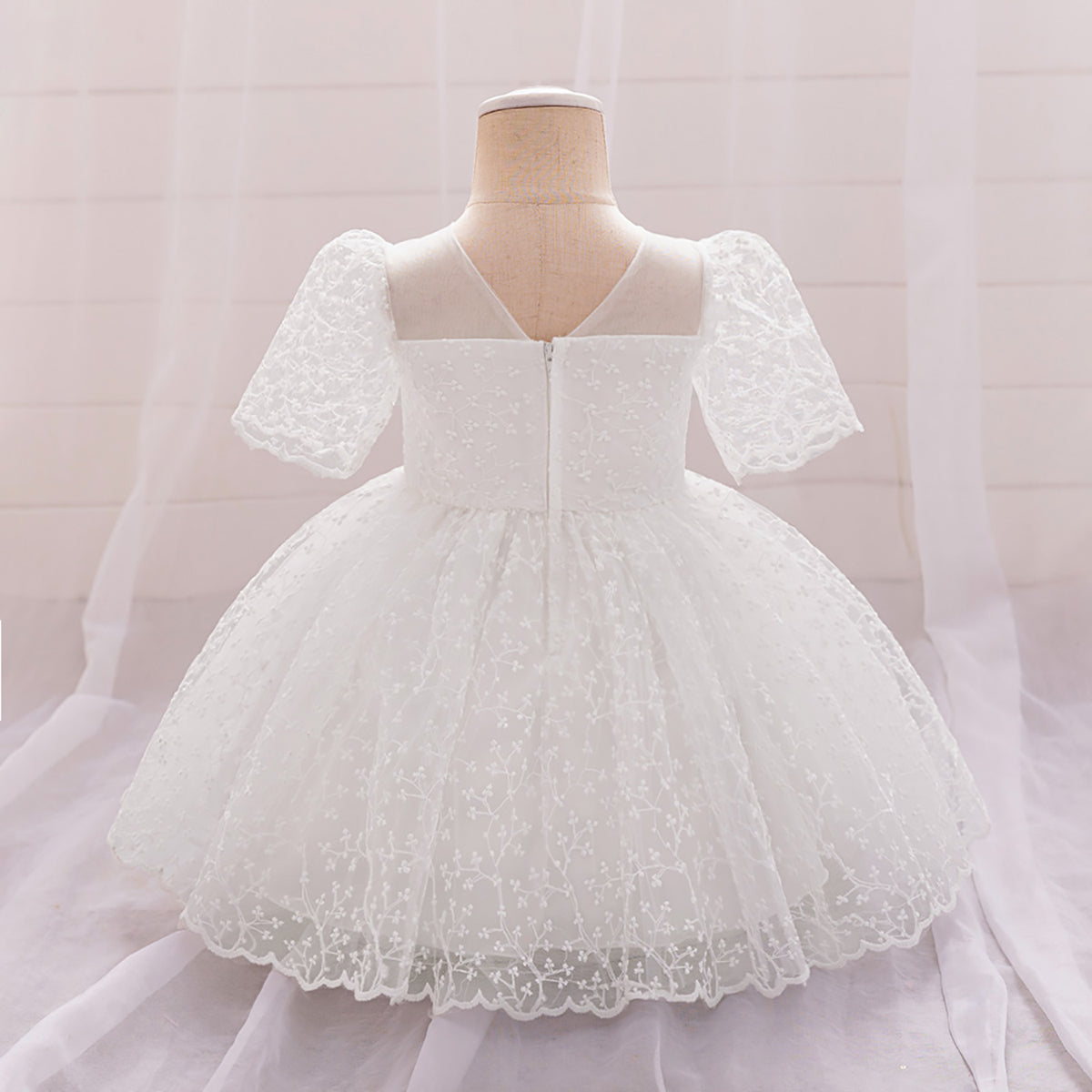 Girls Embroidered Fit and Flare Dress