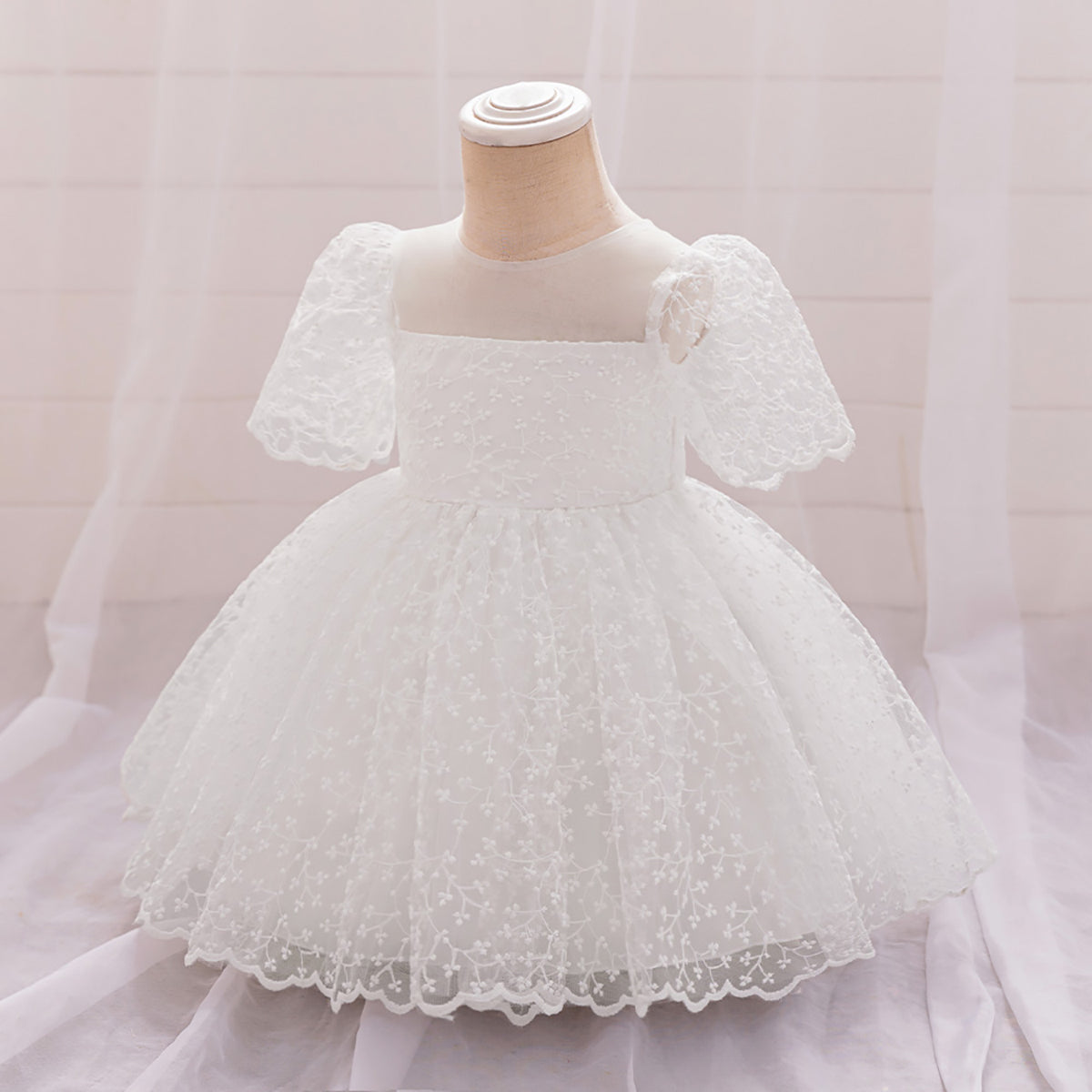 Girls Embroidered Fit and Flare Dress