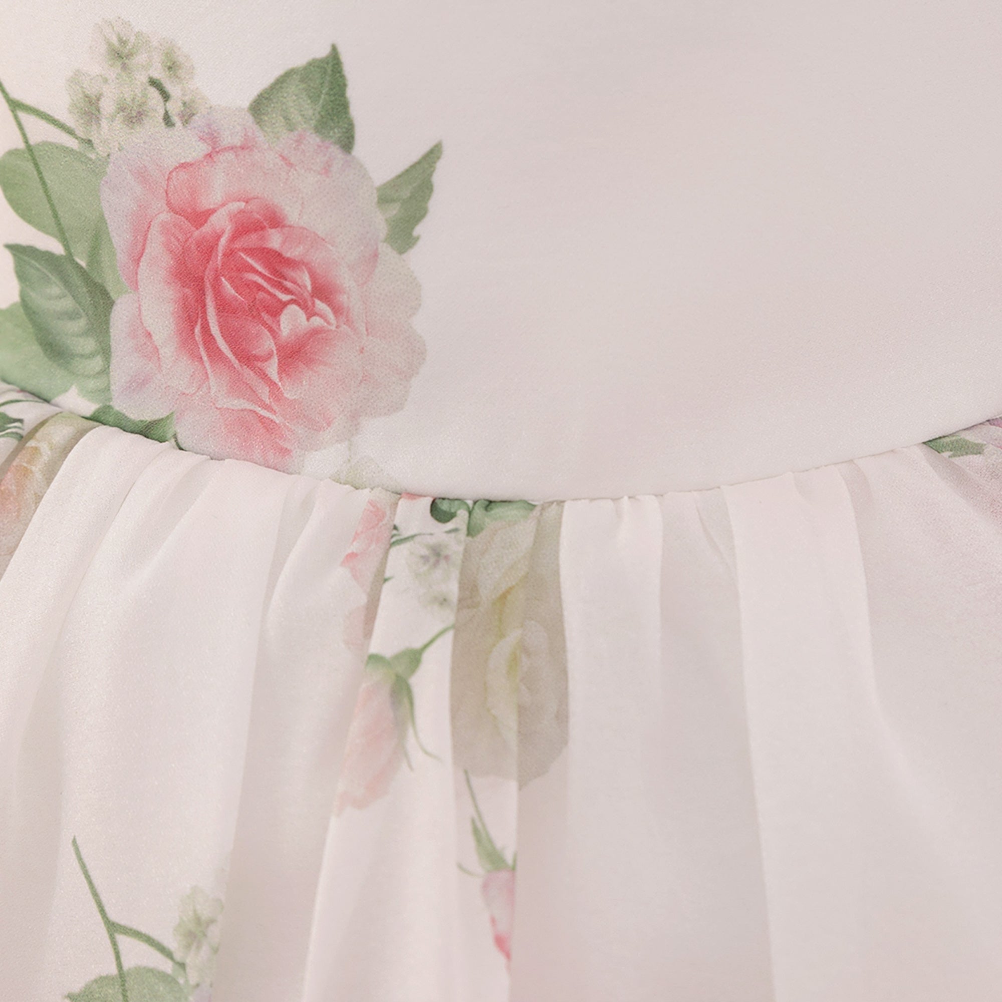 Girls Floral Printed Balloon Dress