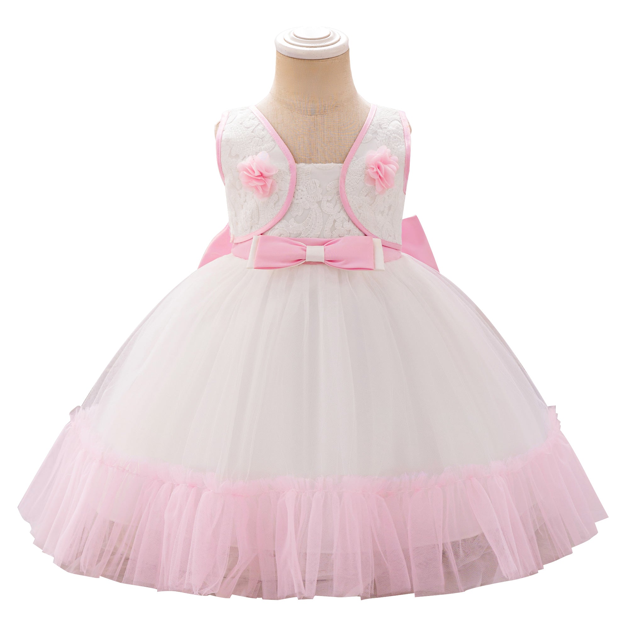 Girls Ruffled Balloon Dress