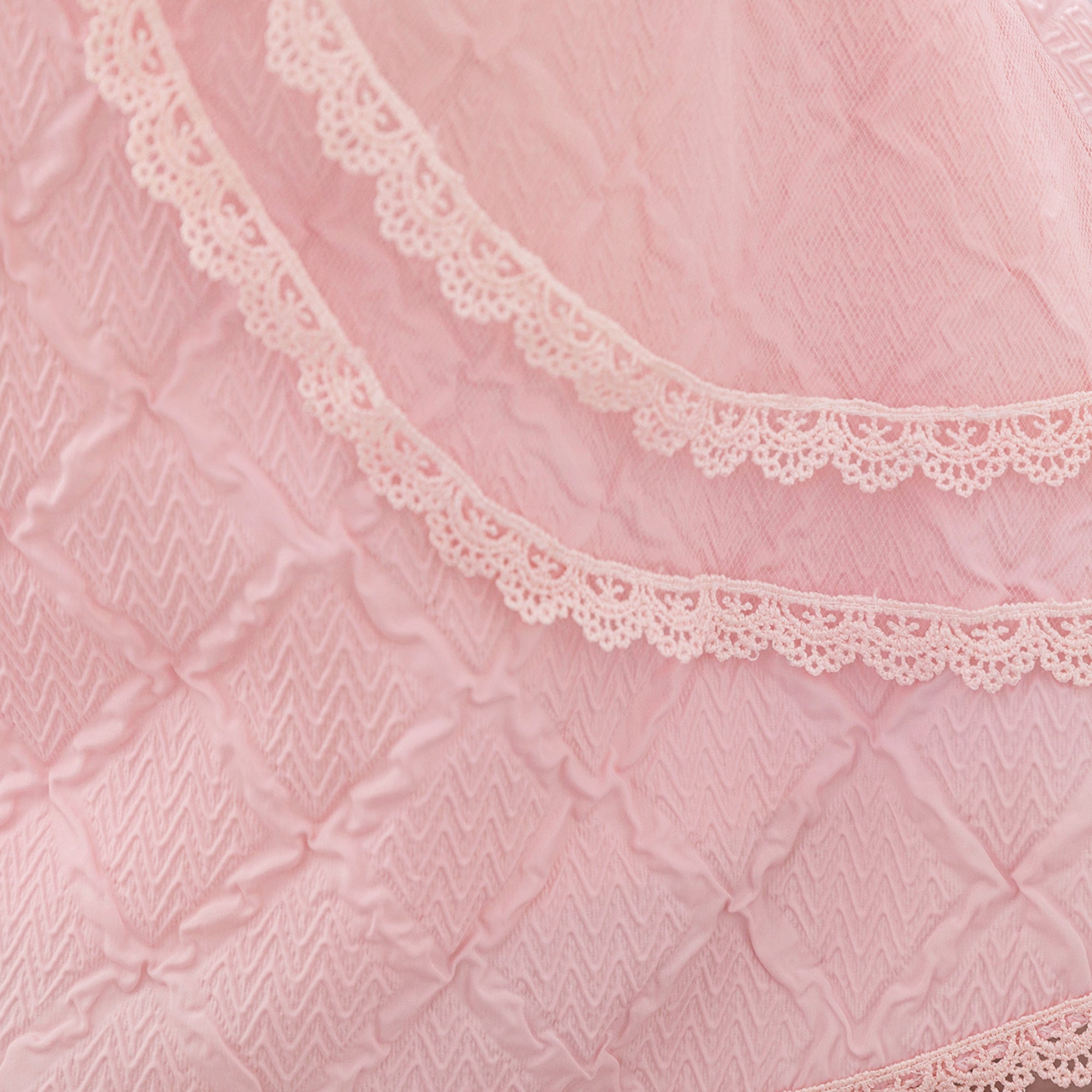 Girls Puff Sleeve Ruffled A-Line Dress
