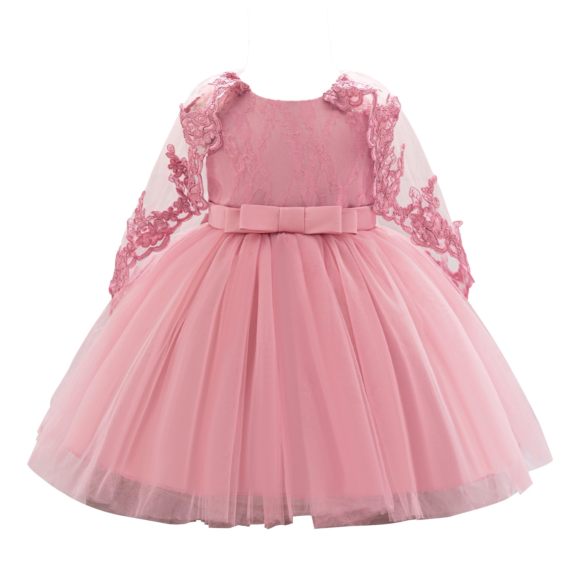 Applique Net Balloon Mini Dress