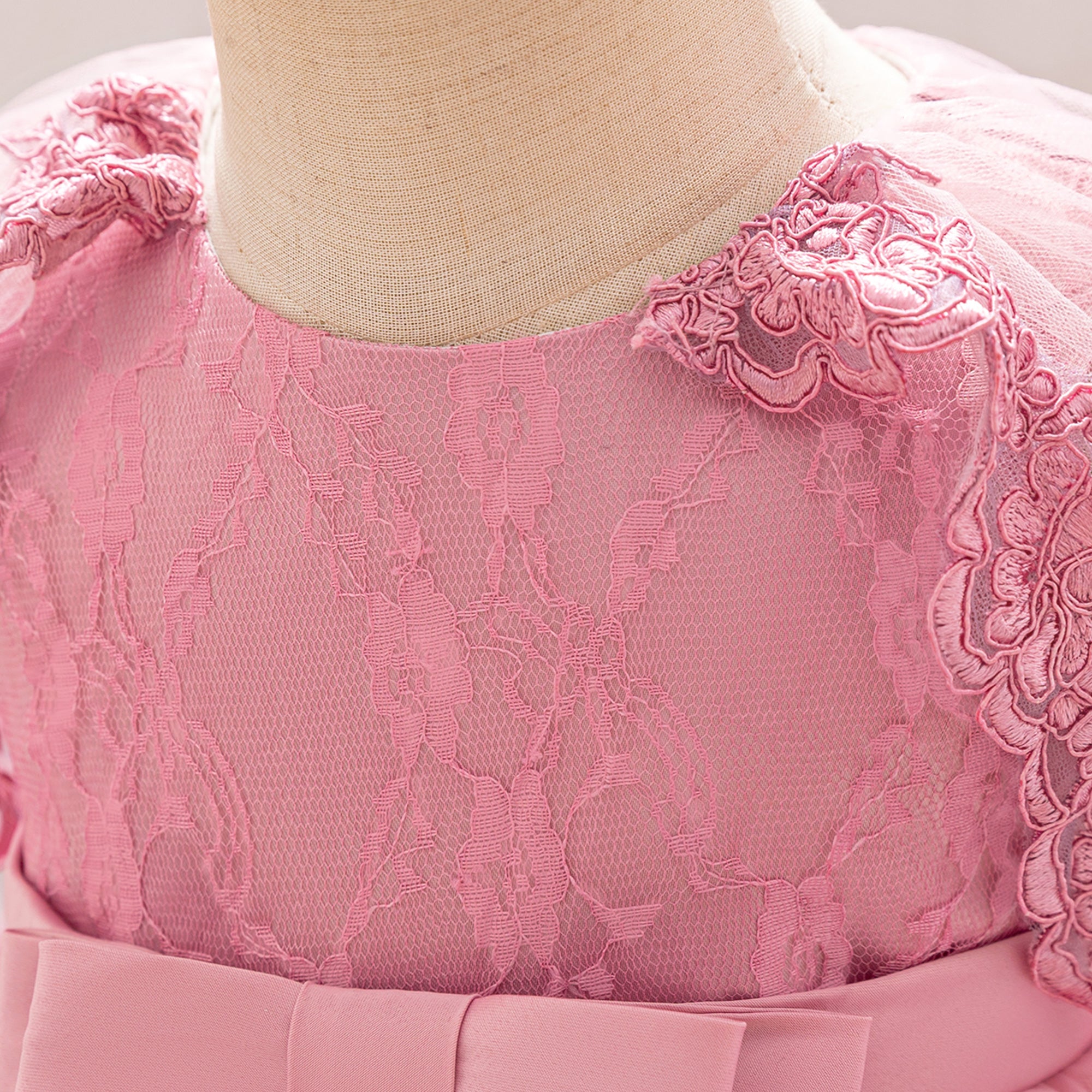 Applique Net Balloon Mini Dress