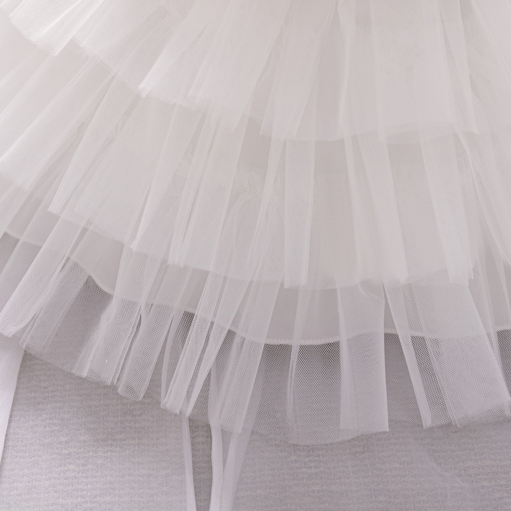 Kids Girls Embellished Layered Chiffon A-Line Midi Dress