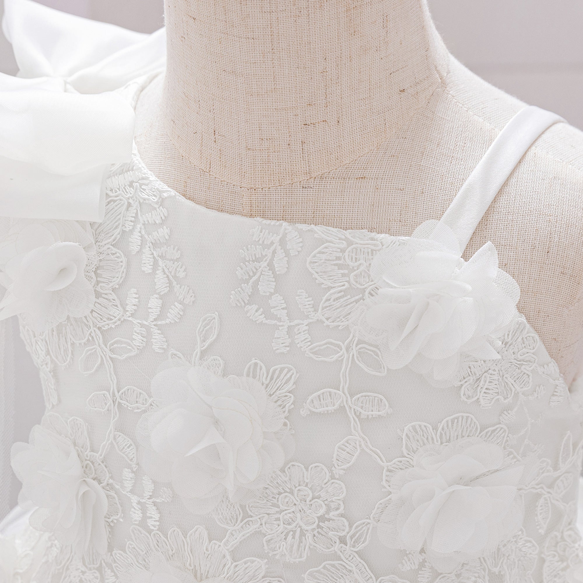 Girls Embroidered Fit and Flare Midi Dress