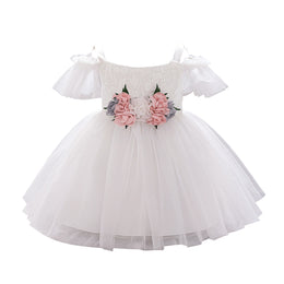 Girls Solid A-Line Dress