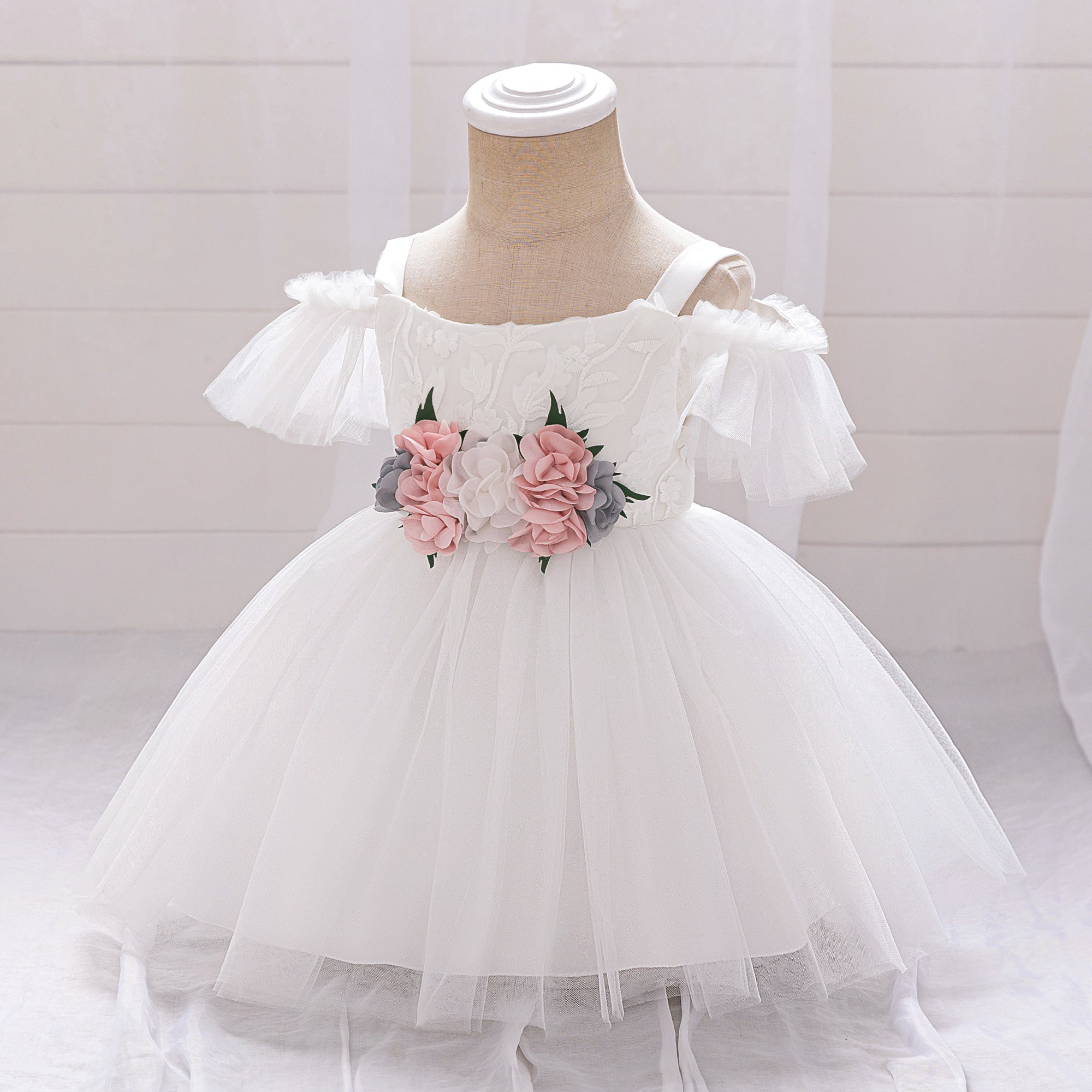 Girls Solid A-Line Dress