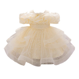 Girls Embellished Gathered or Pleated Fit and Flare Dress