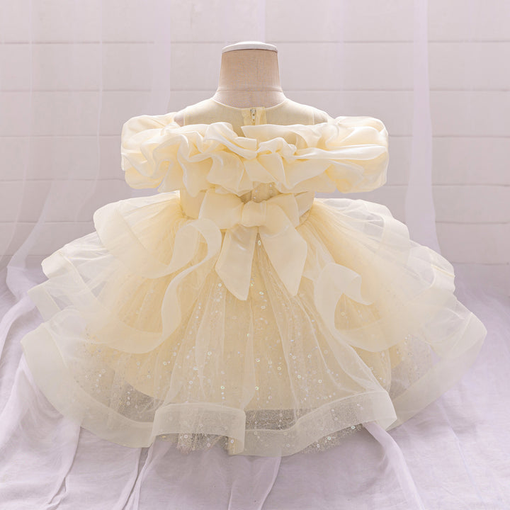 Girls Embellished Gathered or Pleated Fit and Flare Dress