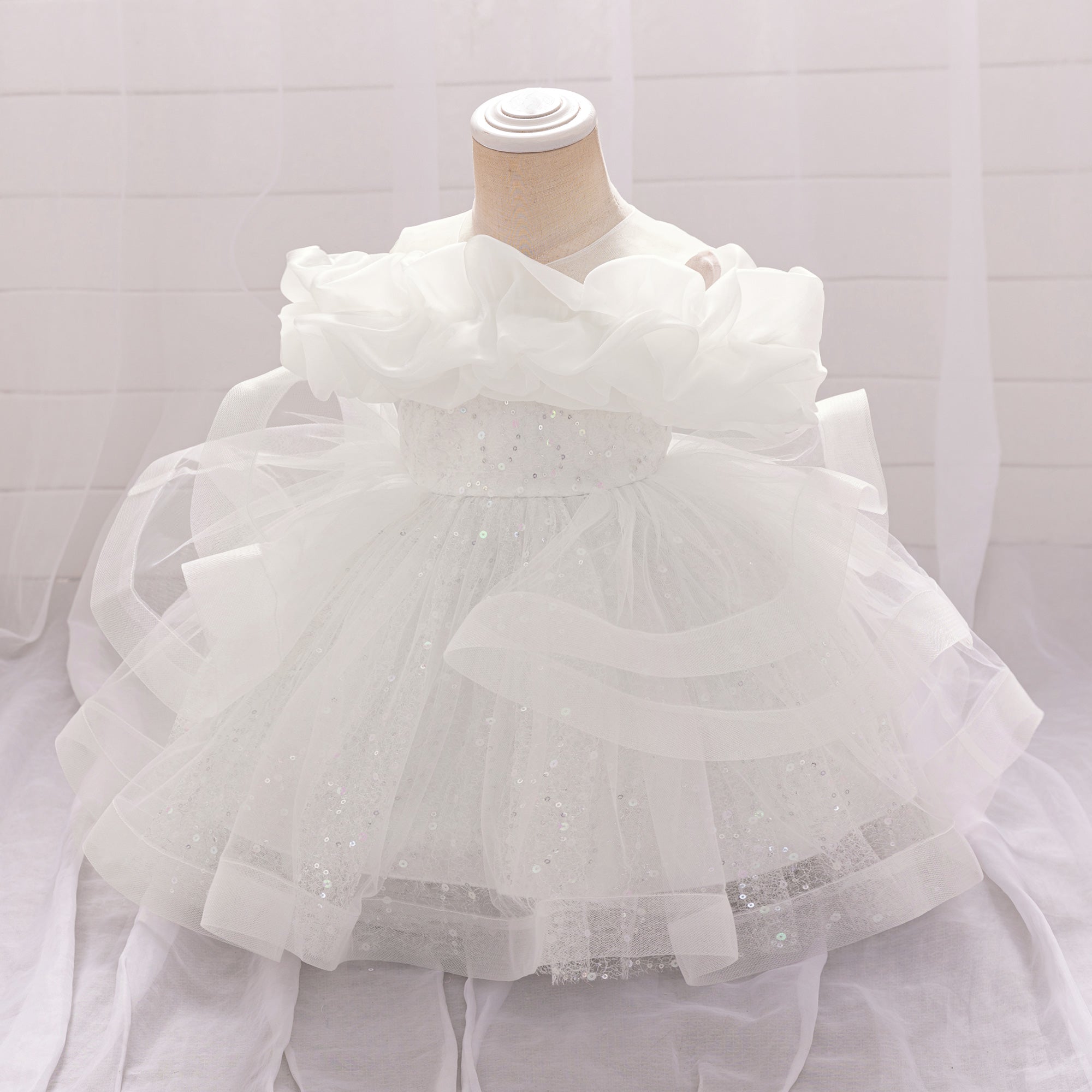 Girls Embellished Georgette A-Line Dress