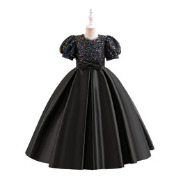 Floral Flared Sleeve Applique Fit & Flare Maxi Dress