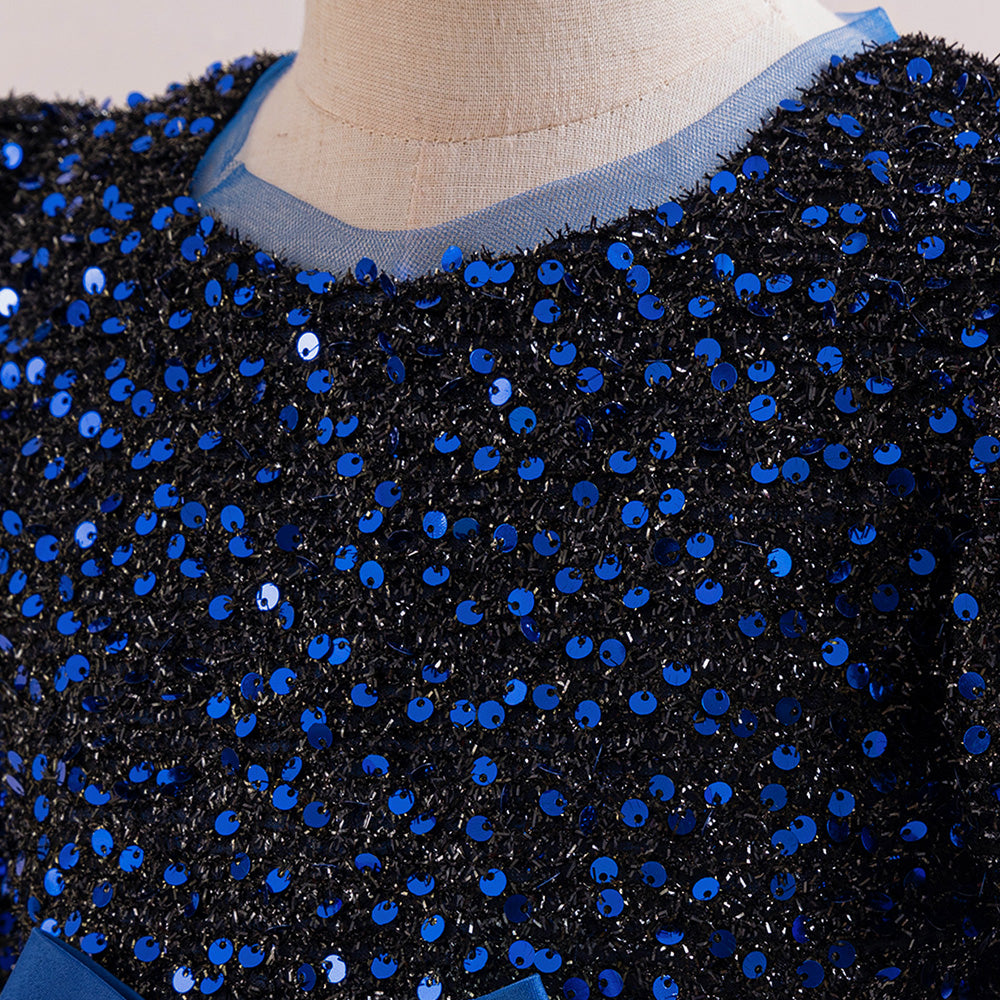 Puff Sleeves Embellished Gown Dress