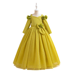 Girls Shoulder Straps Gown Dress