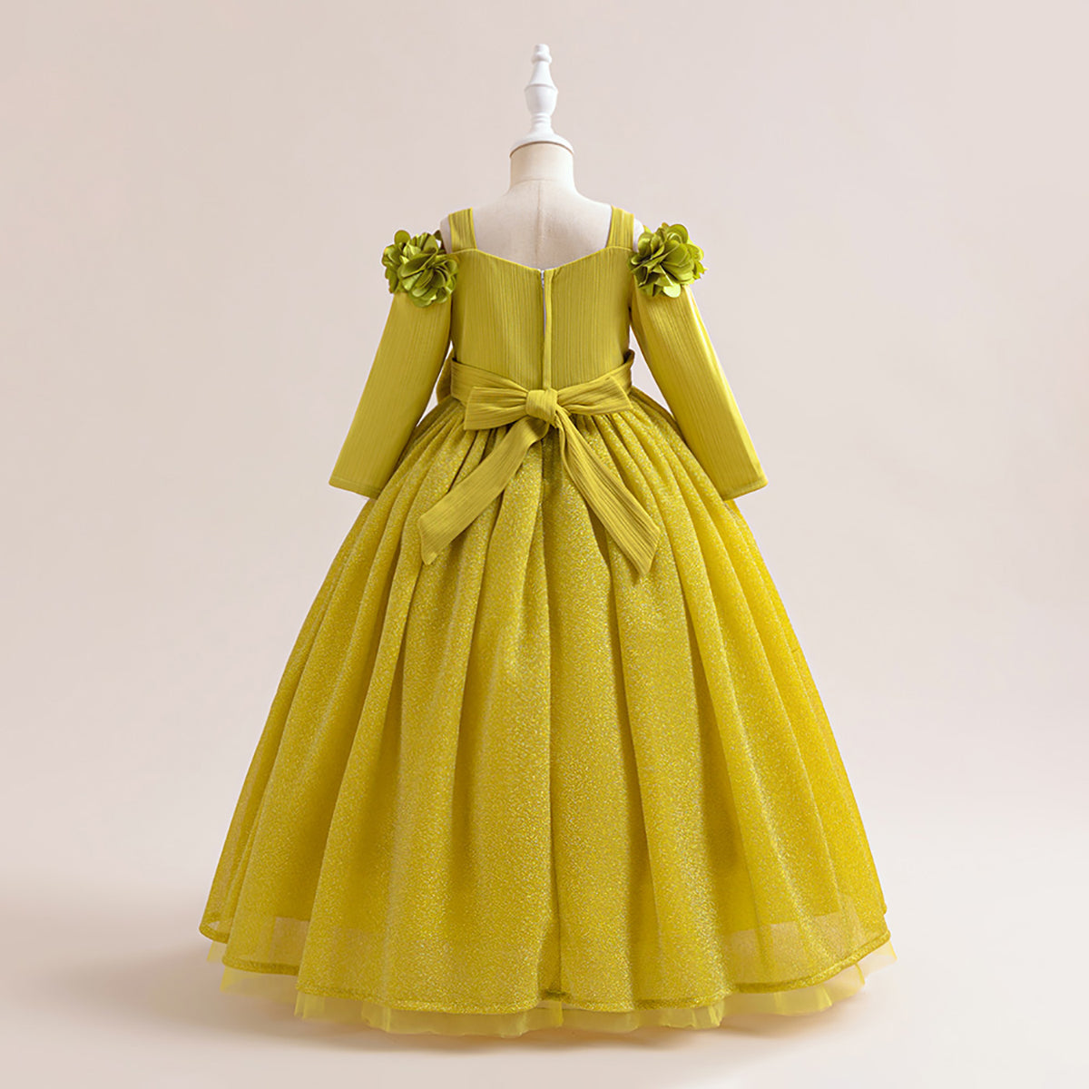 Girls Shoulder Straps Gown Dress