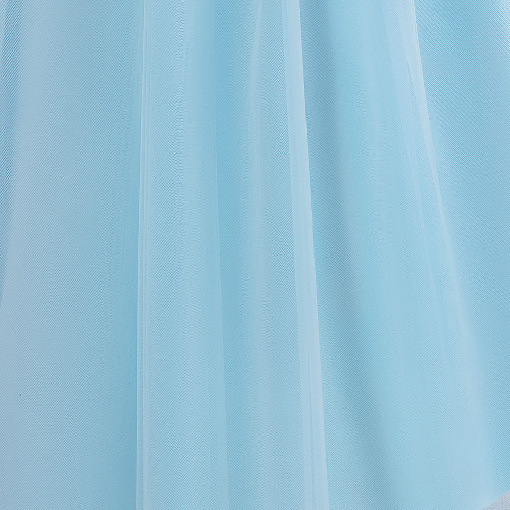 Girls Embellished Cap Sleeves Gown Dress