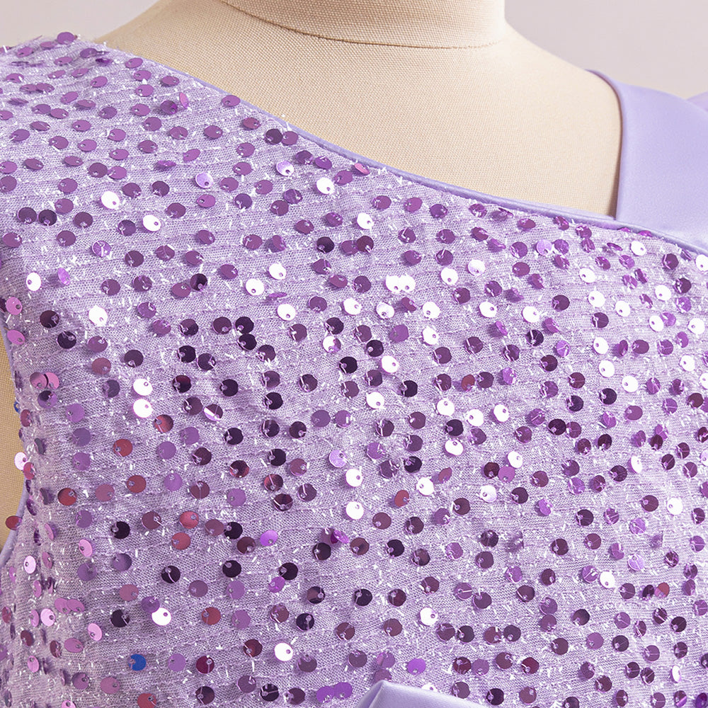 Embellished Sequined Cap Sleeves Gown Dress