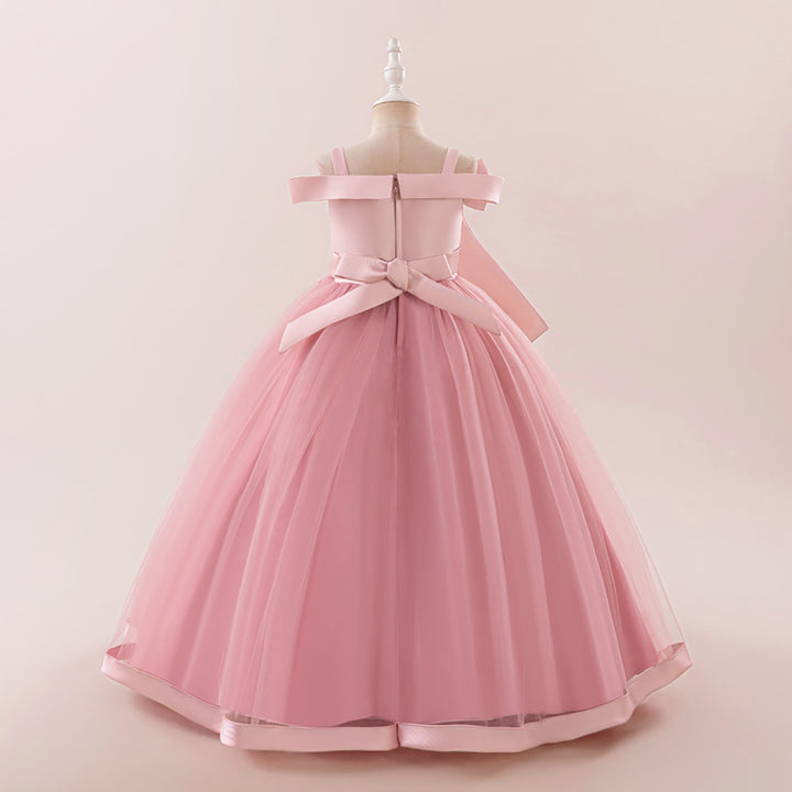Girls Applique Gown Maxi Dress