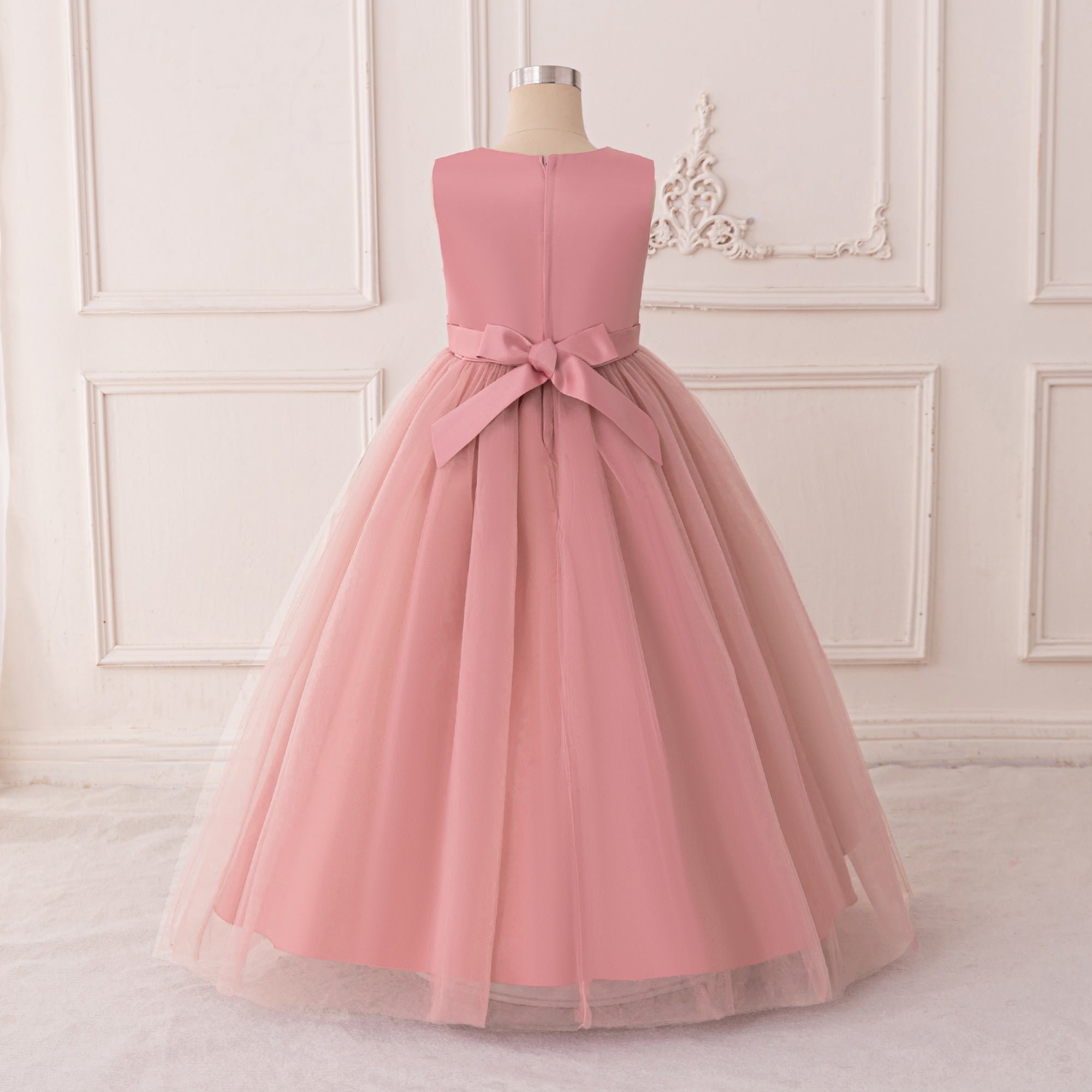 Girl  Solid A-Line Midi Dress