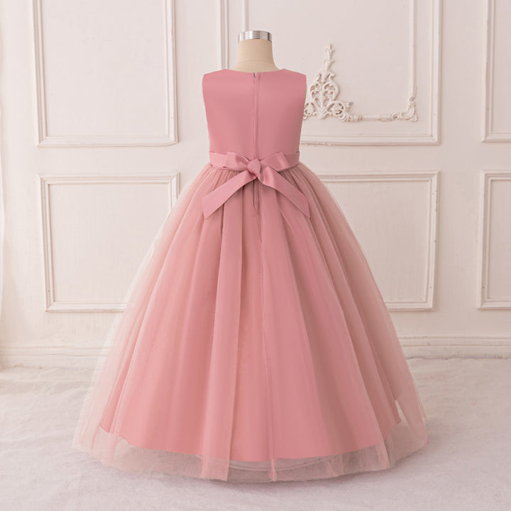 Girl  Solid A-Line Midi Dress