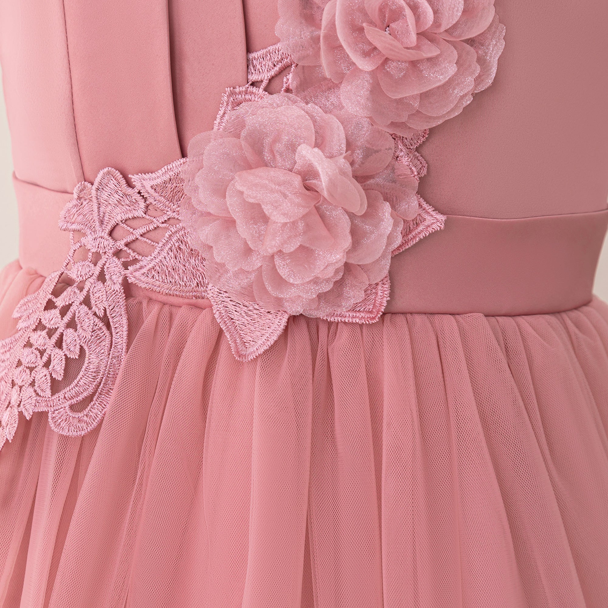 Girl  Solid A-Line Midi Dress