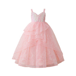 Girls Embellished A-Line Midi Dress