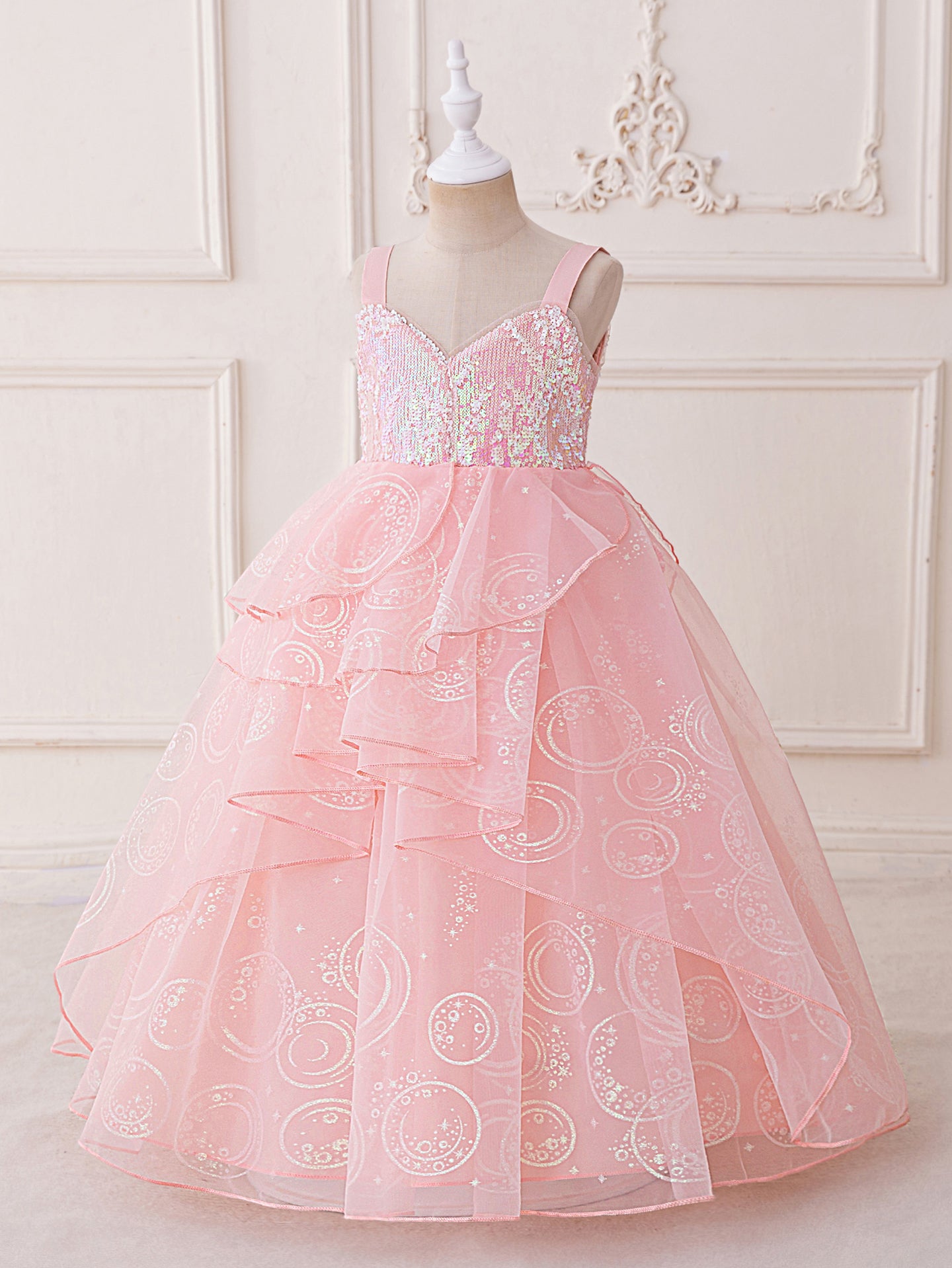 Girls Embellished A-Line Midi Dress