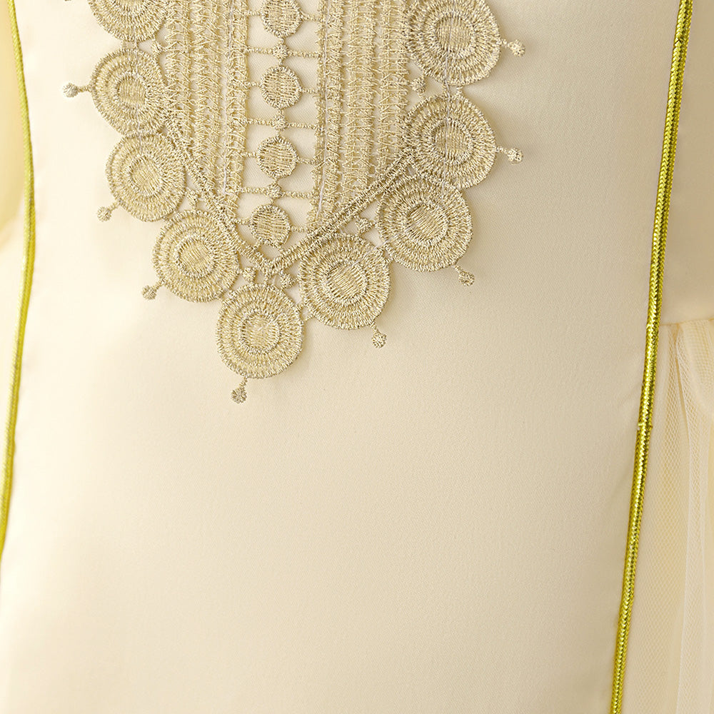 Embellished Applique Maxi Dress