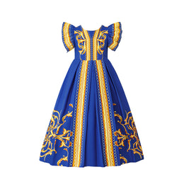 Print Applique Maxi Dress