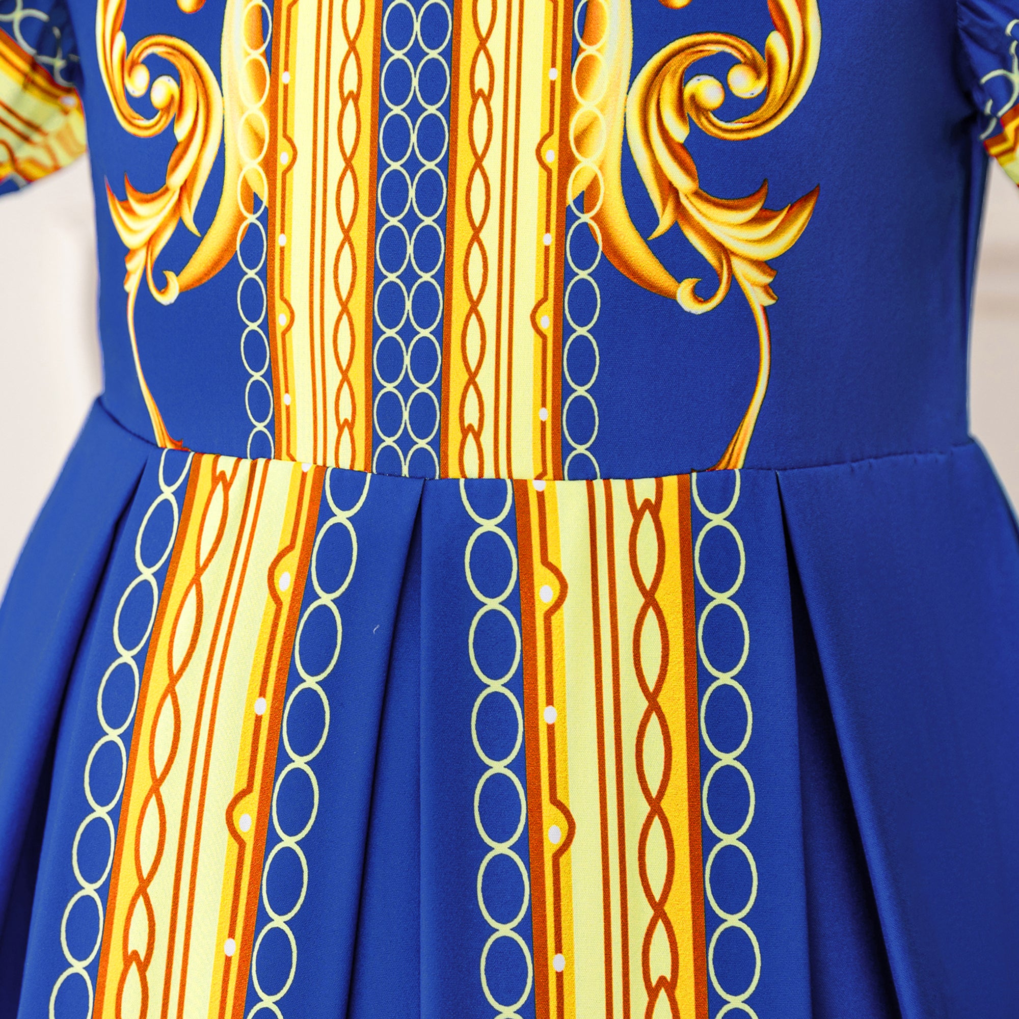 Print Applique Maxi Dress