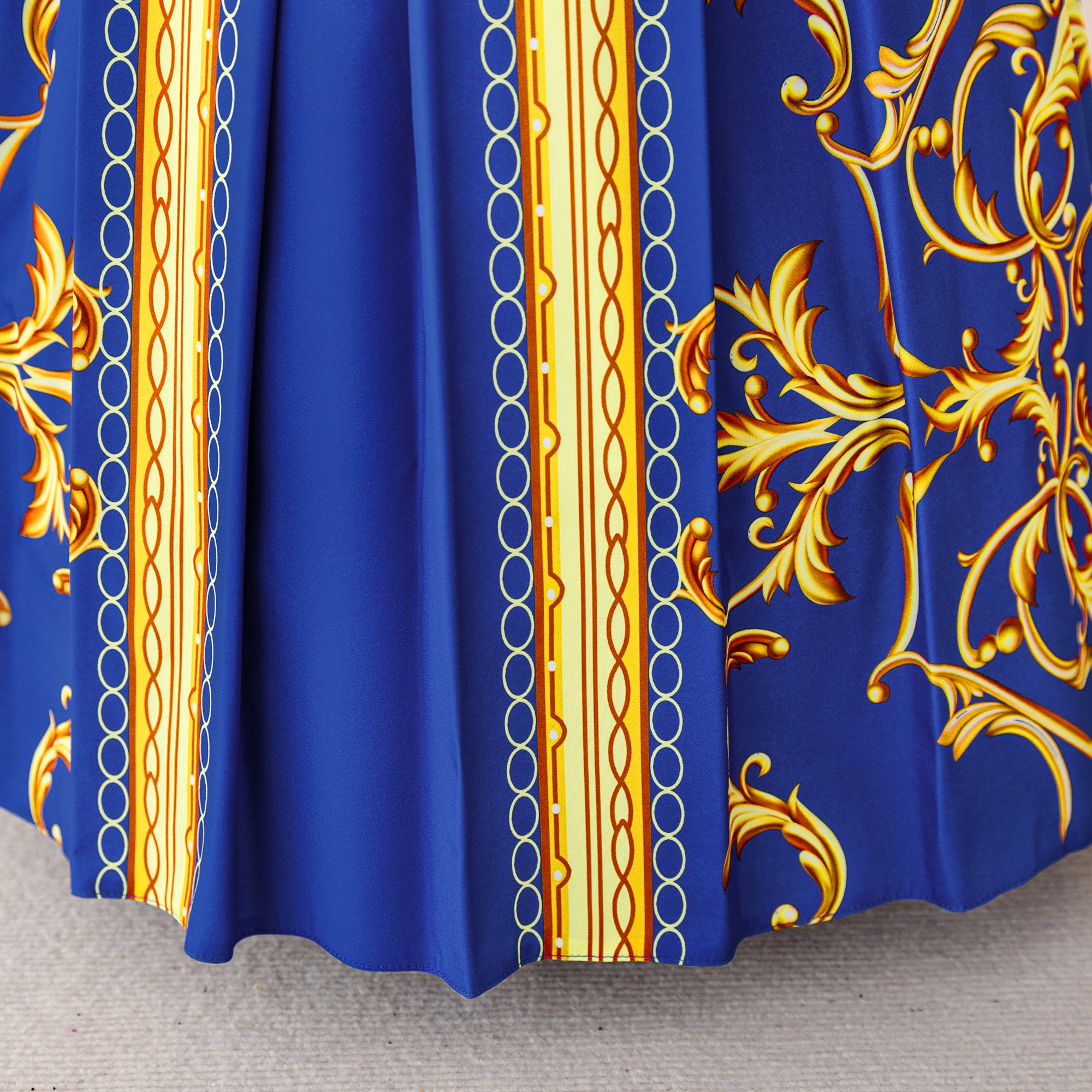 Print Applique Maxi Dress