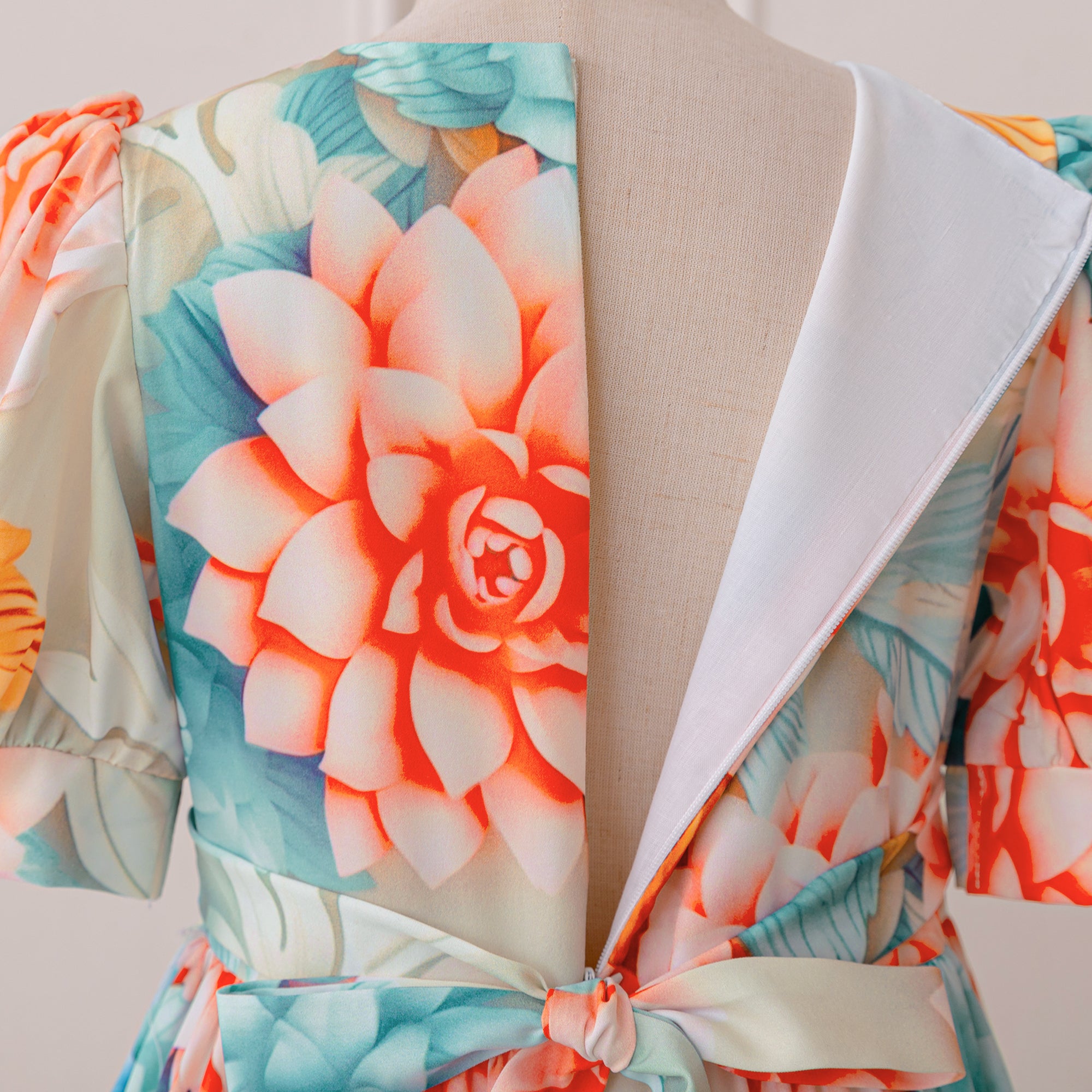 Girls Floral Printed Fit and Flare Dress