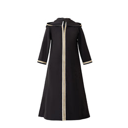 Girls Lace Inserts Hooded Neck Maxi Dress