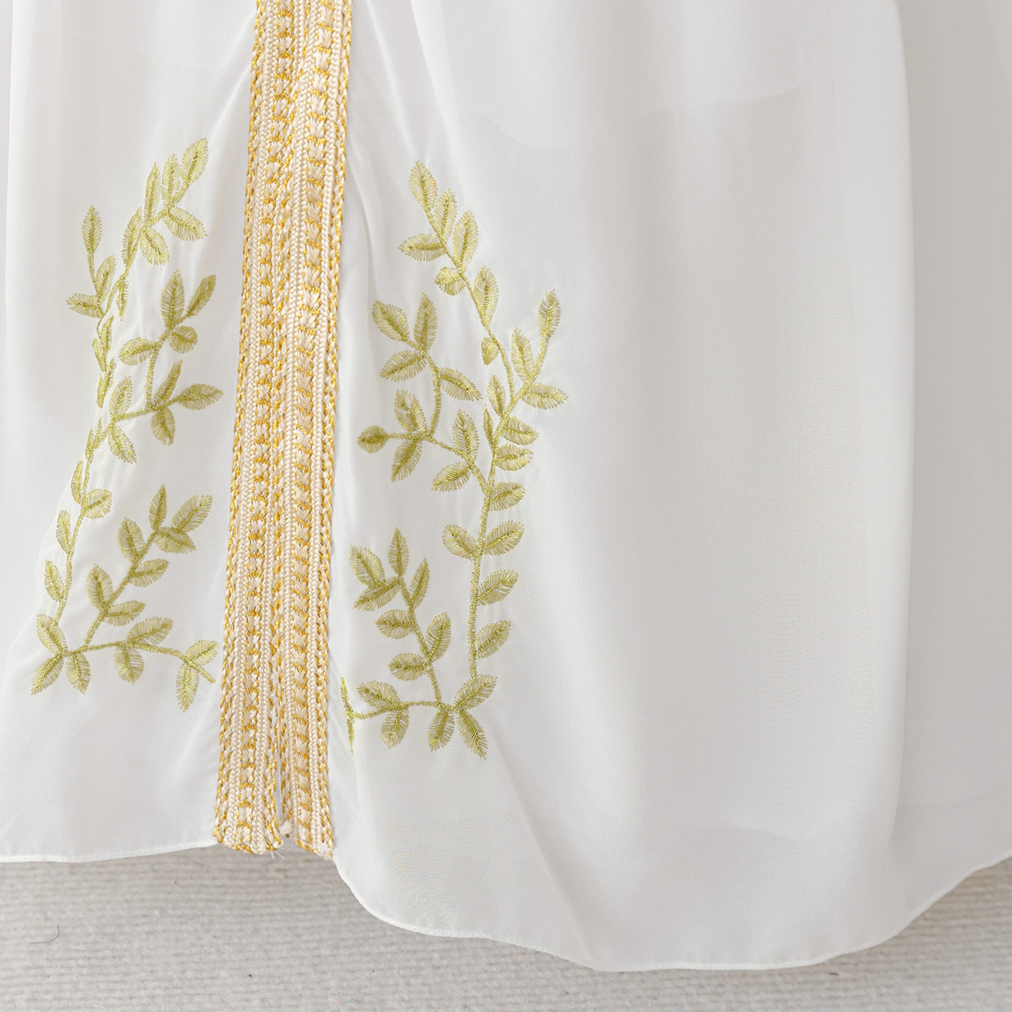 Girl Ethnic Motifs Embroidered V-Neck Maxi Dress